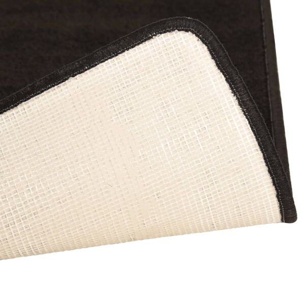 vidaXL Tapetes de quarto shaggy pelo alto 3 pcs preto