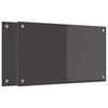 vidaXL Painel de cozinha 2 pcs Cinza Escuro 70 x 40 cm vidro temperado