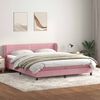 vidaXL Cama com molas colch&otilde;es 200x210 cm veludo rosa