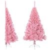 vidaXL Meia &aacute;rvore de Natal artificial com suporte 120 cm PVC rosa