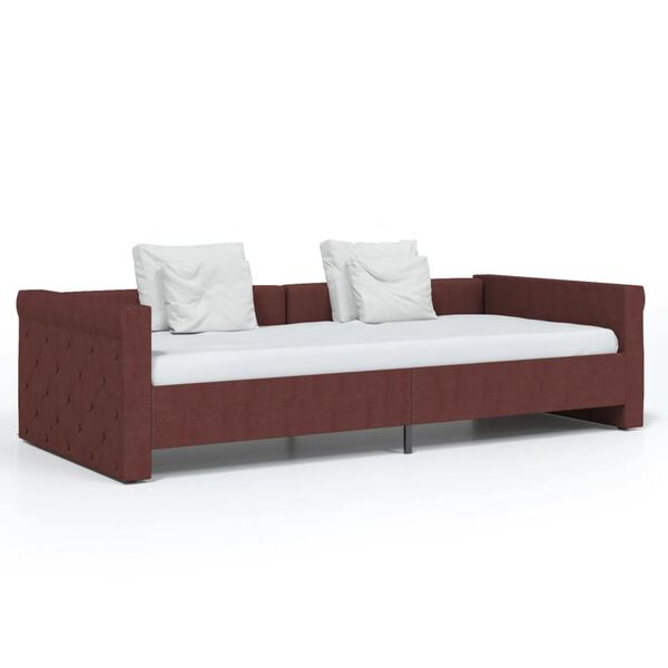 vidaXL Sof&aacute;-cama c/ sa&iacute;da USB 90x200 cm tecido roxo