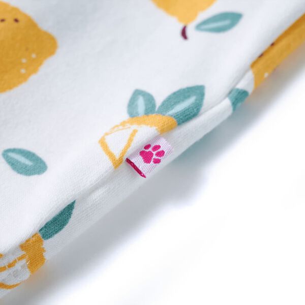 T-shirt infantil com cintura de atar cor cru 128