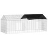 vidaXL Gaiola para Coelhos Prateado 400 x 78 x 78 cm A&ccedil;o Galvanizado