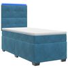 vidaXL Cama box spring com colch&atilde;o Azul 90 x 190 cm Veludo