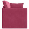 vidaXL Sof&aacute;-cama de ch&atilde;o 200cm Vinho Vermelho Veludo