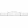 vidaXL Cestos gabião arqueados 3 pcs 400x50x40/60 cm ferro galvanizado