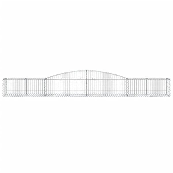 vidaXL Cestos gabião arqueados 3 pcs 400x50x40/60 cm ferro galvanizado