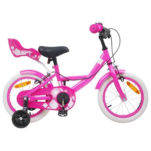 vidaXL Bicicleta Infantil 12 Polegadas para 2-4 anos Rosa