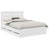 vidaXL Estrutura da Cama Branco 150 x 200 cm Madeira de Engenharia