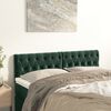 vidaXL Cabeceira de cama 2 pcs veludo 80x7x78/88 cm verde-escuro