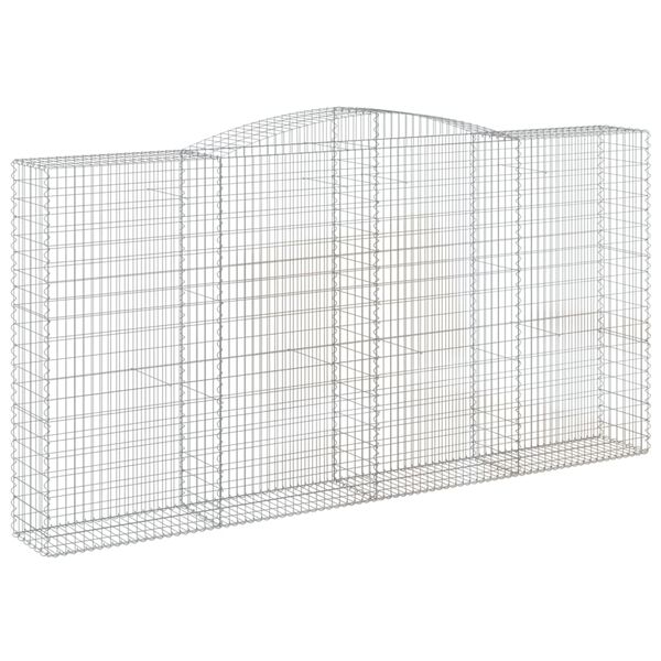 vidaXL Cestos gabi&atilde;o arqueados 25 pcs 400x50x200/220 ferro galvanizado