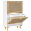 vidaXL Sapateira 52x25x80 cm derivados de madeira/vime natural branco