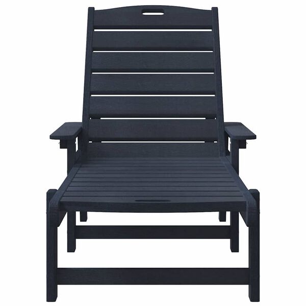 vidaXL Móveis de Lounge para Jardim 2-pessoa 2 pcs Azul-marinho