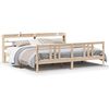vidaXL Estrutura de cama com cabeceira 180x200 cm pinho maci&ccedil;o