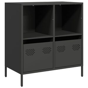 vidaXL Aparador 68x39x73,5 cm a&ccedil;o laminado a frio preto