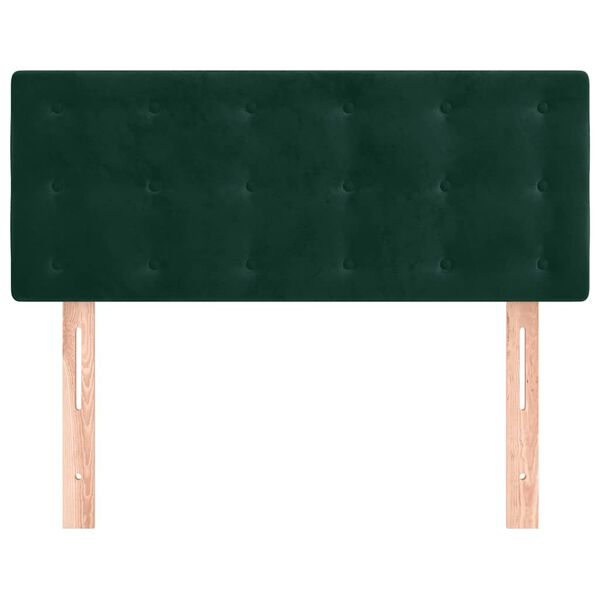 vidaXL Cabeceira de cama veludo 90x5x78/88 cm verde-escuro