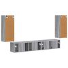 vidaXL Conjunto de m&oacute;vel de TV 4 pcs Cinza Sonoma Madeira processada