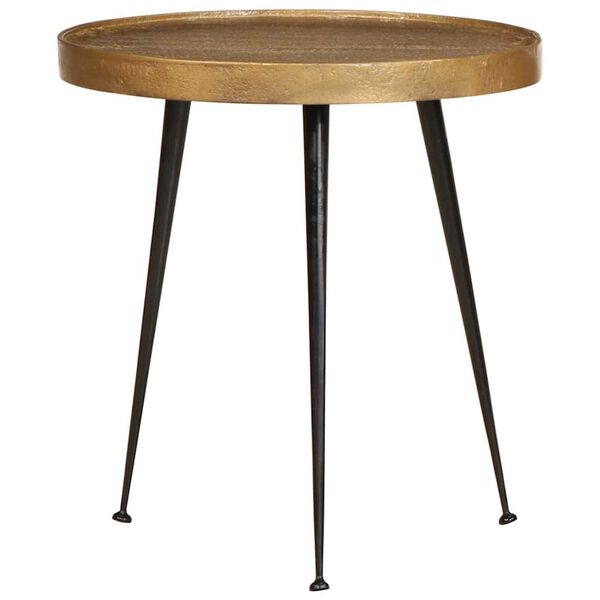 vidaXL Mesas de centro 3 pcs derivados de madeira dourado