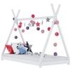 vidaXL Estrutura de cama para crian&ccedil;as 90x200 cm pinho maci&ccedil;o branco