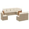 vidaXL 8 pcs conjunto de sof&aacute;s p/ jardim com almofad&otilde;es vime PE bege