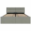 vidaXL Cama hidr&aacute;ulica c/ arruma&ccedil;&atilde;o LED 120x200 cm tecido cinza-claro