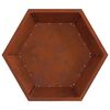 vidaXL Fire Pit Castanho 75 x 75 x 28 cm A&ccedil;o resistente &agrave;s intemp&eacute;ries