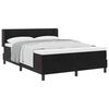 vidaXL Cama Box com colch&atilde;o com cabeceira Preto 190 x 140 cm Veludo