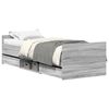 vidaXL Estrutura de cama c/ pain&eacute;is de cabeceira e p&eacute;s cinzento sonoma