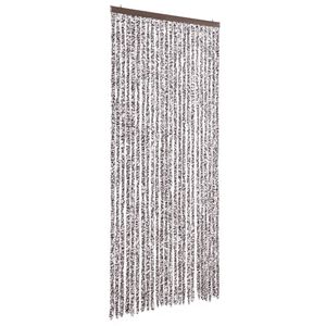 vidaXL Cortina anti-insetos 100x230 cm chenille castanho e bege