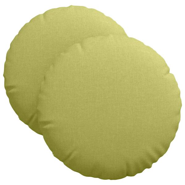 vidaXL Almofadas de Assento 2 pcs Verde Claro &Oslash;40 x 13 cm tecido