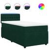 vidaXL Cama com molas/colch&atilde;o 80x200 cm veludo verde-escuro