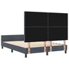 vidaXL Cama Box com cabeceira Cinzento escuro 140 x 190 cm Veludo