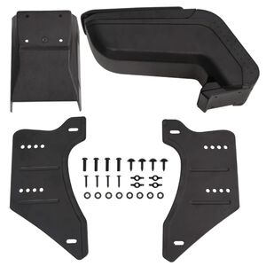 vidaXL Apoio de bra&ccedil;o universal para carro 14x30x(32-48,5) cm ABS preto