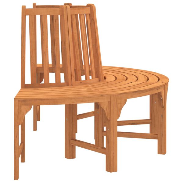 vidaXL Banco para &aacute;rvore semicircular &Oslash;208 cm eucalipto maci&ccedil;o