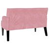 vidaXL Banco Chesterfield Rosa 112 x 65.5 x 75 cm Veludo