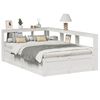 vidaXL Cama com estante sem colch&atilde;o 120x190 cm pinho maci&ccedil;o branco