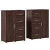 vidaXL Aparadores 2 pcs 60x31x84cm derivados madeira carvalho castanho