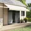 vidaXL Toldo retr&aacute;til 400x150 cm tecido e a&ccedil;o cor creme