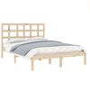 vidaXL Estrutura de cama casal 135x190 cm madeira maci&ccedil;a
