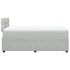 vidaXL Cama boxspring c/ colch&atilde;o 120x200 cm veludo cinzento-claro