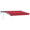 vidaXL Estrutura de Toldo Manual com LEDs Vermelho 3,5 x 2 m