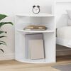 vidaXL Mesa de apoio Branco Brilhante 39,7 x 39,7 x 60 cm