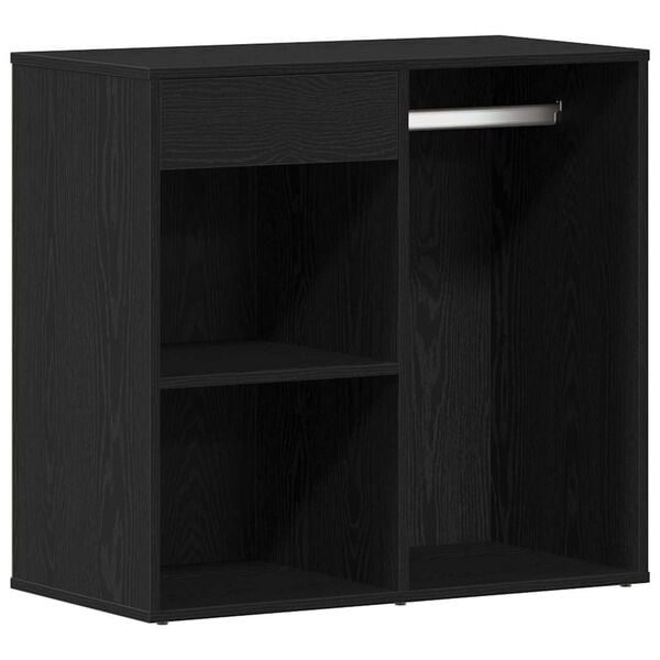 vidaXL Gabinete de Maquiagem com gaveta Carvalho Preto 80 x 40 x 75 cm