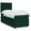vidaXL Cama com molas/colch&atilde;o 80x200 cm veludo verde-escuro
