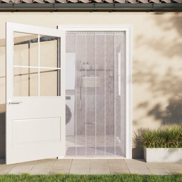 vidaXL Cortina de porta 300 mm x 2,6 mm 10 m PVC transparente