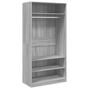 vidaXL Roupeiro 100x50x200 cm derivados de madeira cinzento sonoma
