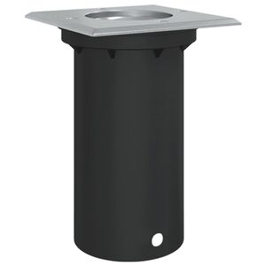 vidaXL Candeeiro de solo para exterior quadrado alum&iacute;nio fundido preto
