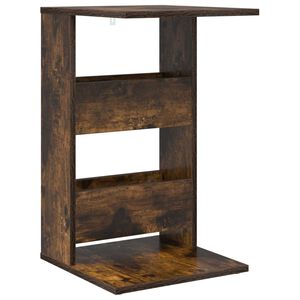 vidaXL Mesa Lateral Carvalho Defumado 40 x 35 x 60,5 cm