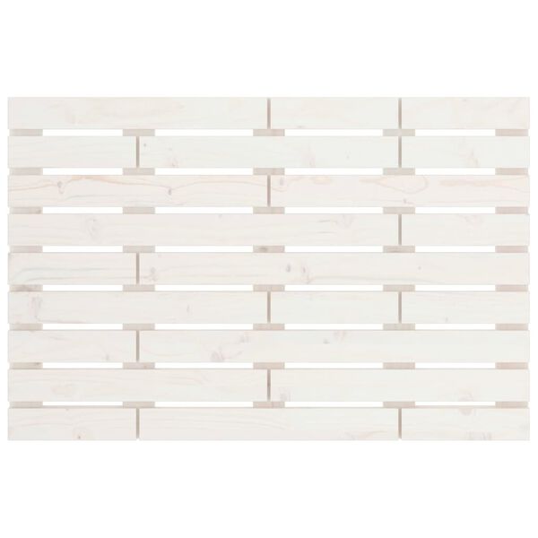 vidaXL Cabeceira de parede 106x3x63 cm madeira de pinho maci&ccedil;a branco