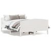 vidaXL Cama sem colch&atilde;o 140x190 cm madeira de pinho maci&ccedil;a branco